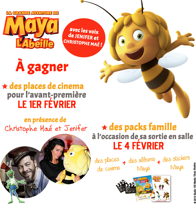 26.01 Parents Mômes / des places pour l'avant-première et des goodies de Maya l'abeille à gagner DLP: 09/02/2015 Accueil_VERSION6