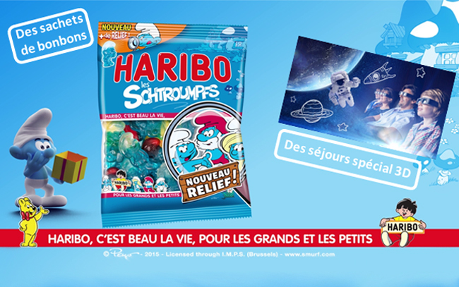 gagner des sachets de bonbons HARIBO® Les Schtroumpfs™ et des places pour le Futuroscope ! 650x4079