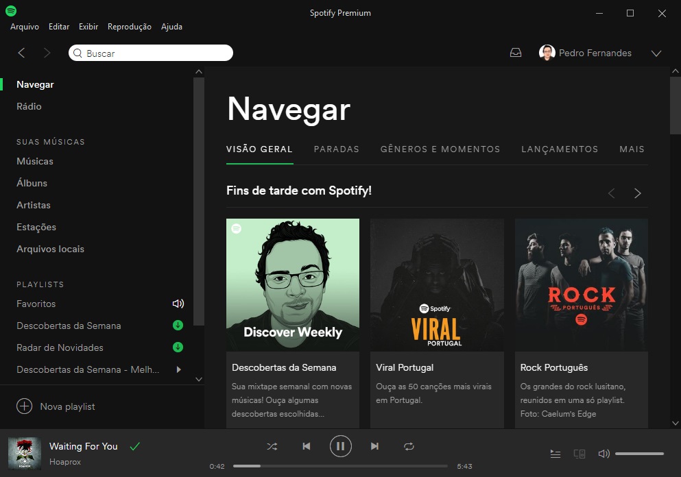 nova interface do Spotify