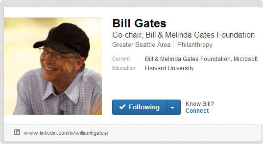 Bill Gates LinkedIn