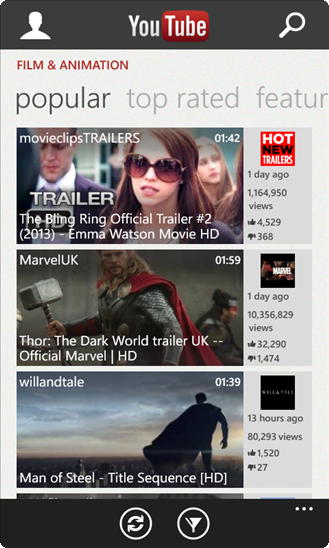 Youtube para Windows Phone