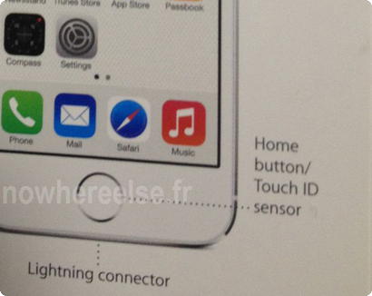 iPhone 5S Touch ID sensor
