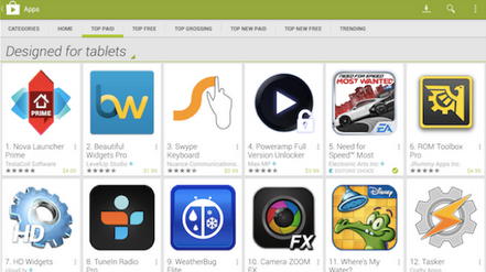 google play tablets