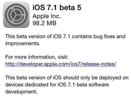 ios 7.1 beta 5