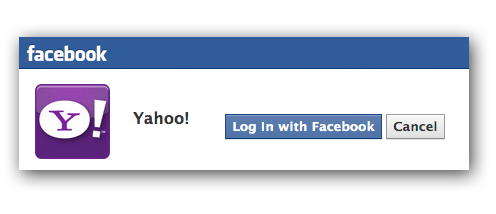 yahoo login via facebook