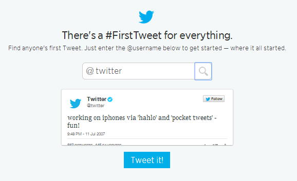 twitter first tweet