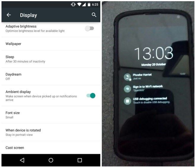 Android ambient display