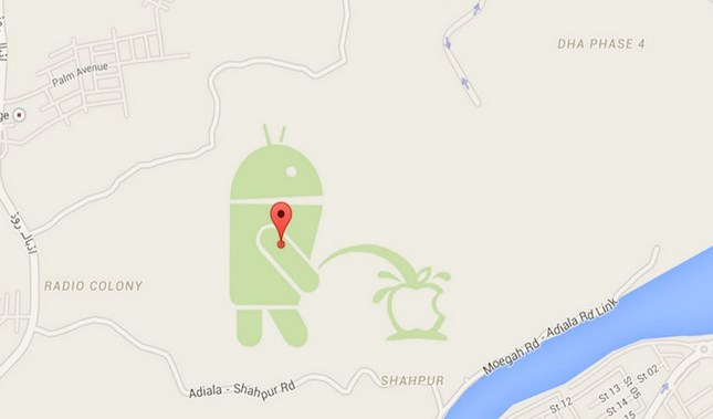 google maps android apple