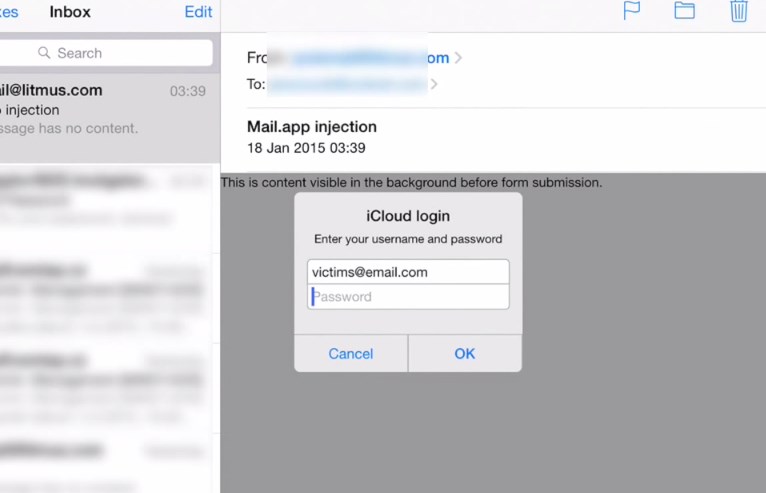 ios mail vulnerabilidade