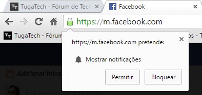 facebook mobile notificações