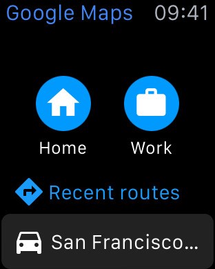 google maps ios apple watch
