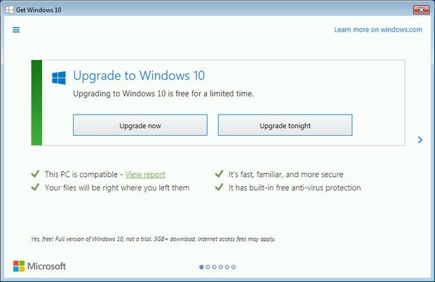 windows 10 upgrade