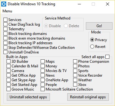 DisableWinTracking