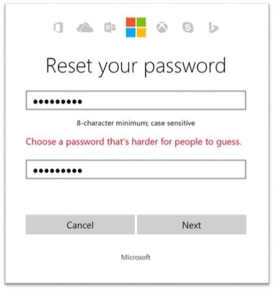 Sistema de segurança da Microsoft