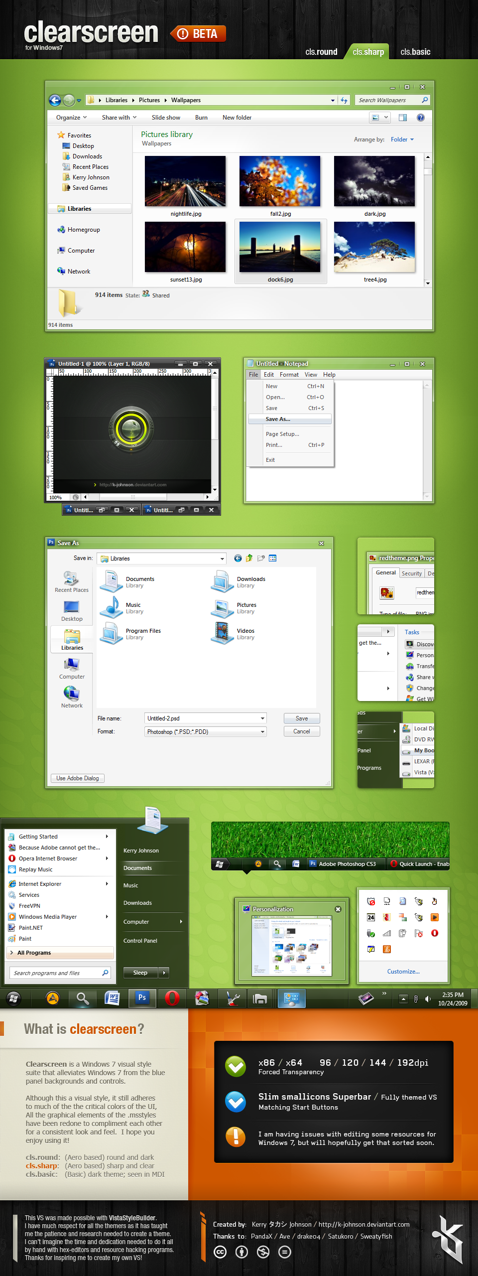 Theme đẹp cho win 7 - Tổng hợp theme tuyệt đep cho windows 7 Diendanbaclieu-33368-clearscreen-sharp-for-windows7-by-k-johnson