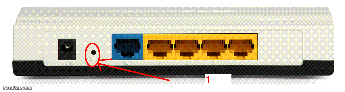 طريقة ضبط اعادة الروتر للوضع المصنعى بالصور 13637349796777