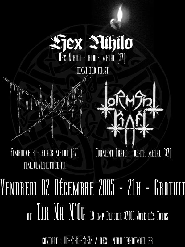 Hex Nihilo + Torment Craft + Fimbulvetr au Tir Na N-Og 02/12 Flyer2005