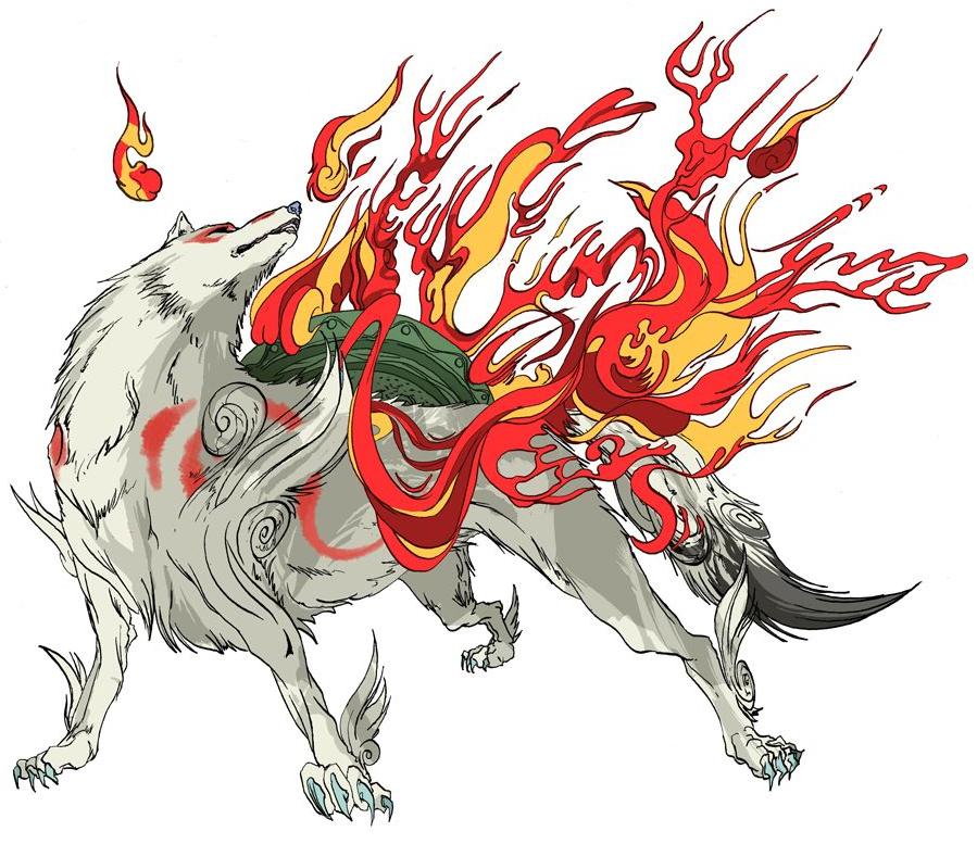 Área de Criação de Jutsus - Baki Okami-amaterasu-art-fire