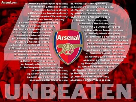 Pick your favourite football moment with your favourite team Arsenal-49-games-unbeaten-453x340