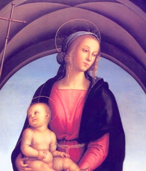 Conmemoración de los Privilegios dados por Dios: Fiesta del Dulce Nombre de Maria, Universal (12 de septiembre) Virgen-maia-y-ni%C3%B1o-perugino-500x586