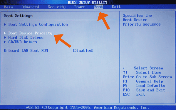 Modifier l'ordre de boot du bios pour booter sur un cd/dvd ou un périphérique Boot-bios-6