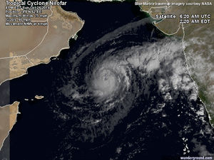 Cyclone Nilofar : alerte pour l'Inde, le Pakistan et Oman Na201404_sat