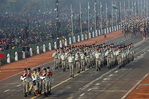 Des troupes françaises participent au défilé de la Journée de la République en Inde FOREIGN201601270825000466946295539