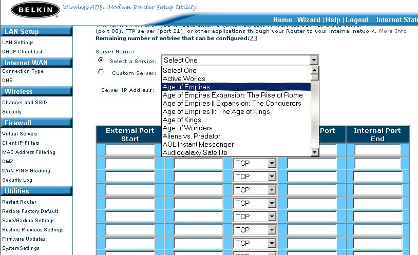 Modem Routeur Wifi Alternatif compatible ADSL2+ Virtual_server2_f5d7633