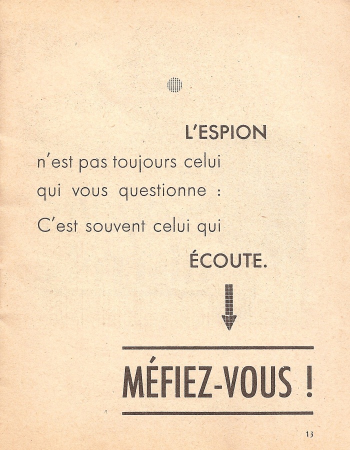 Paris 1952 - Mémento "La Conservation du Secret" Secret13