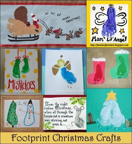 Com as mãos e com os pés - III Christmas-Footprint-Art-amp-Crafts