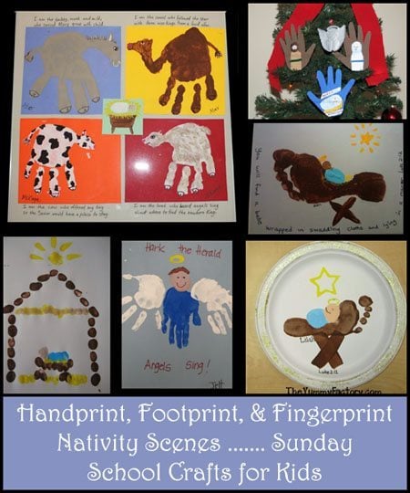 Com as mãos e com os pés - III Handprint-Nativity-amp-Religious-Christmas-Crafts