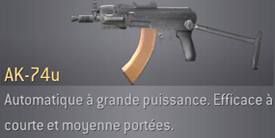 arme du jeux AK-74u