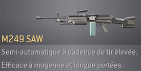 arme du jeux M249