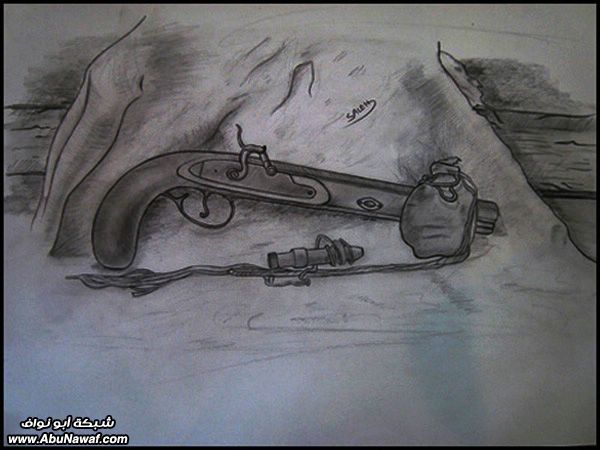 مجموعه رسومات بالرصاص Gun