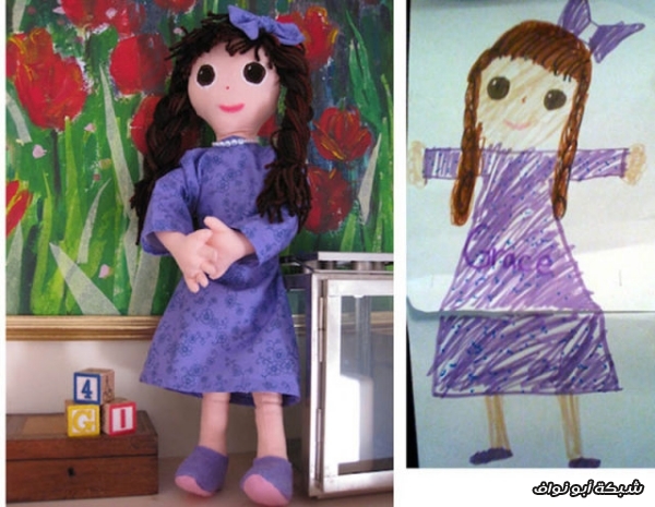 بين الواقع و الخيال | دمى بتصميم ~ الاطفال~  Childrens_drawings_become_stuffed_toys_640_09