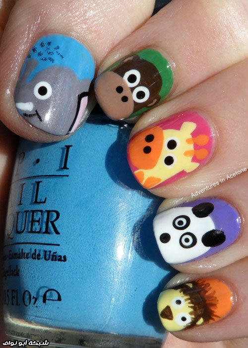 لأحلى صبايا الرسم بالمناكير .. عن جد روووع Animal_nails