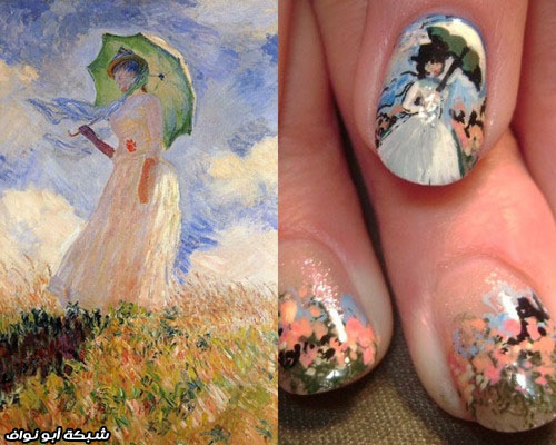 لأحلى صبايا الرسم بالمناكير .. عن جد روووع Monet_nails