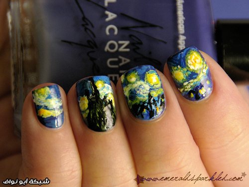 لأحلى صبايا الرسم بالمناكير .. عن جد روووع Van_Gogh_nails1