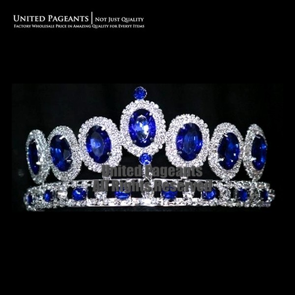 تيجان ملكية  امبراطورية فاخرة رعة Cheap-King-Blue-Princess-Queen-Crown-font-b-Pageant-b-font-font-b-Tiara-b-font