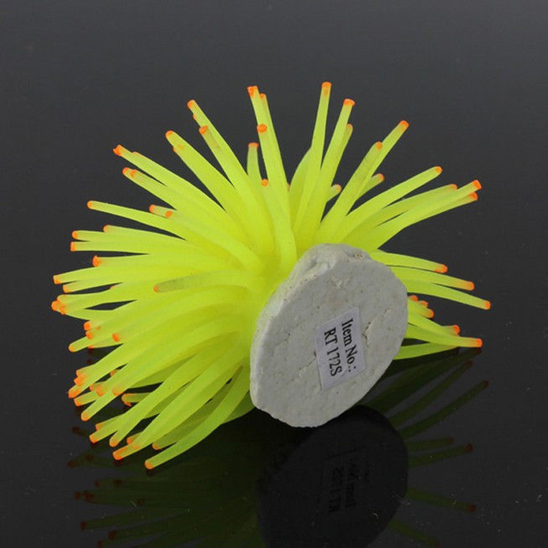 ديكور المسمك 6-Colors-Silicone-Aquarium-Fish-Tank-Decor-Artificial-Coral-Plant-Underwater-Ornament-Hot-1-PC