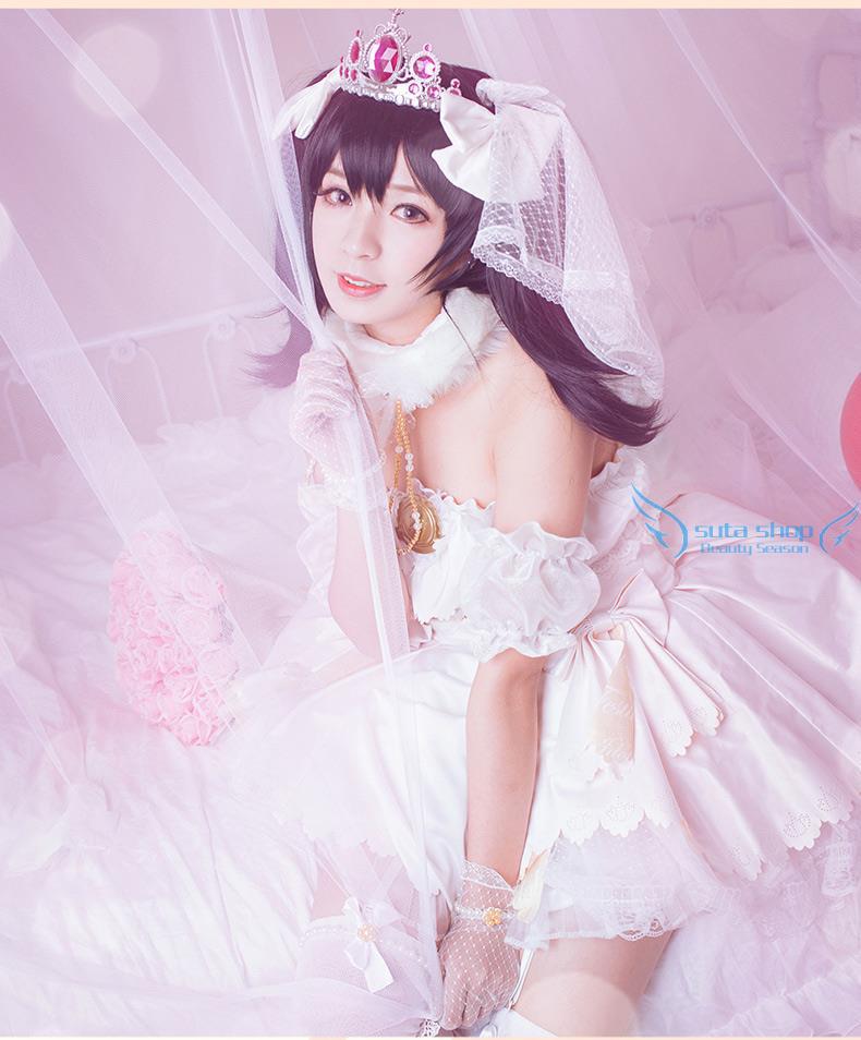 كوسبلاي نيكو من لوف لايف , جماال Movie-Fashion-Clothes-Anime-Love-Live-School-Idol-Project-Nico-Yazawa-White-Satin-Wedding-Dress-Cosplay