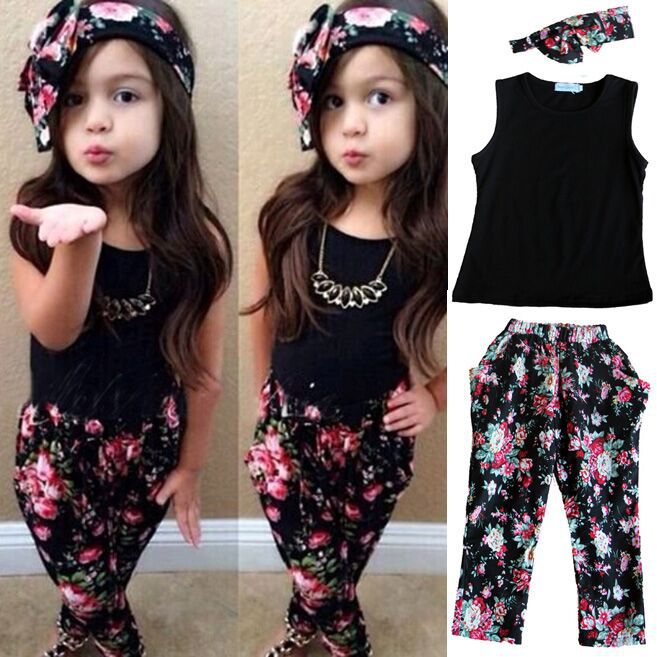 الموضة اطفال  Bear-Leader-Girls-Fashion-floral-casual-suit-children-clothing-set-sleeveless-outfit-headband-2015-summer-new