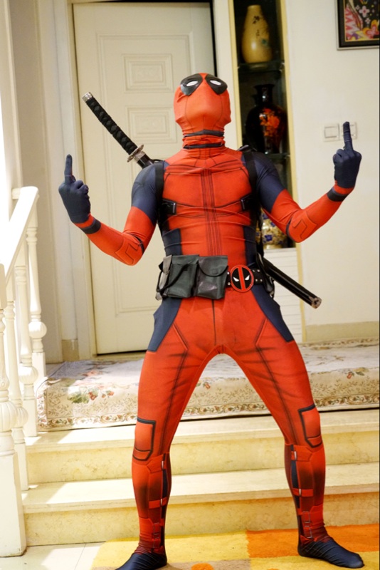 Inicio de la Aventura - Evento Halloween Superherp-Hero-The-Avengers-Deadpool-Cosplay-Costume-Original-Clothing-Dyeing-Printing-Tights-Bodysuit-With-Mask-Belt