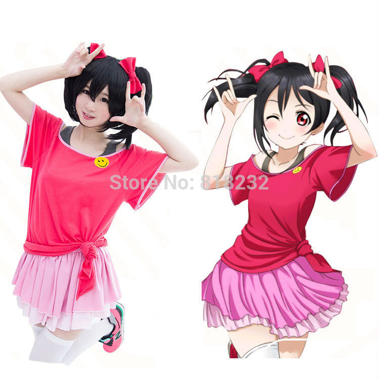 كوسبلاي نيكو من لوف لايف , جماال Lovelive-Love-font-b-Live-b-font-font-b-Nico-b-font-Yazawa-Tops-Skirt-Practice