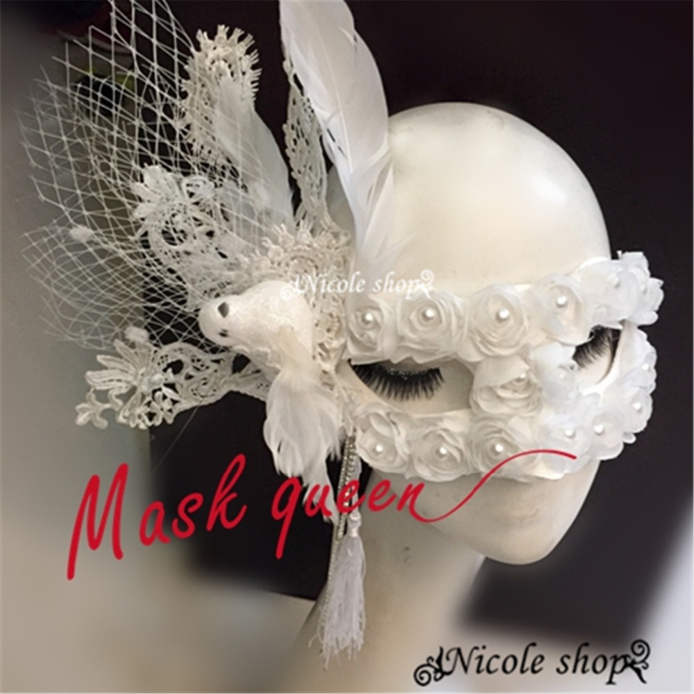 Mini-Trama; Baile Rojo de Navidad [Primera Fase] - Página 3 Custom-fashion-gorgeous-Italy-white-feather-beauty-mask-Princess-side-fringe-bird-masked-font-b-Lace