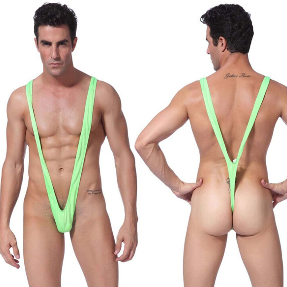 Manly Thread - Boys Only - Page 29 Sexy-Men-s-V-shaped-Stretch-Open-Mankini-Thong-Underwear-Lingerie-Sling-Swimsuit