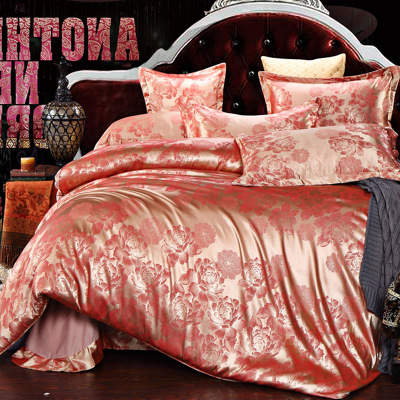 اغطية من الحرير 2015-New-100-Cotton-Luxury-Bedding-Set-Satin-Jacquard-Bed-Set-Floral-Duvet-cover-Full-Queen