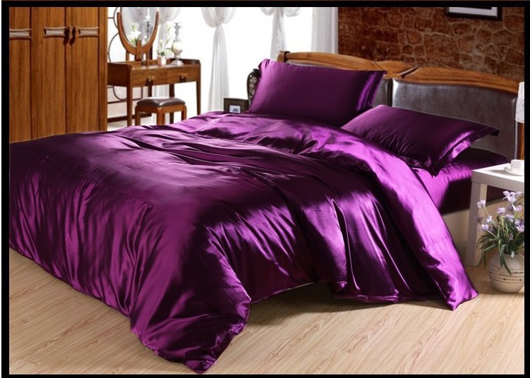 اغطية من الحرير Luxury-deep-purple-silk-satin-bedding-sets-king-size-queen-full-twin-duvet-cover-designer-bedspreads