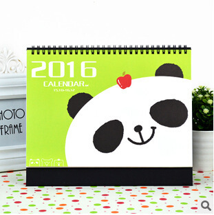 |Actividad| Calendario Pothook 2016 Panda-cartoon-font-b-calendar-b-font-kawaii-font-b-animal-b-font-pattern-2016-font