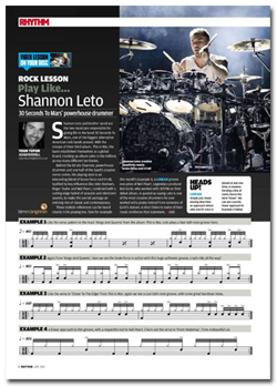 Shannon Leto in Rhythm Mag